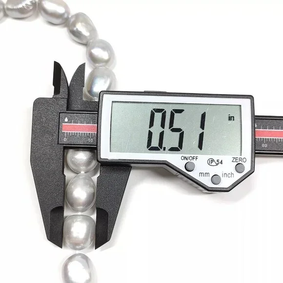 Jewelry Necklace Pearl Silver Grays 438648 - Picture 9 of 9